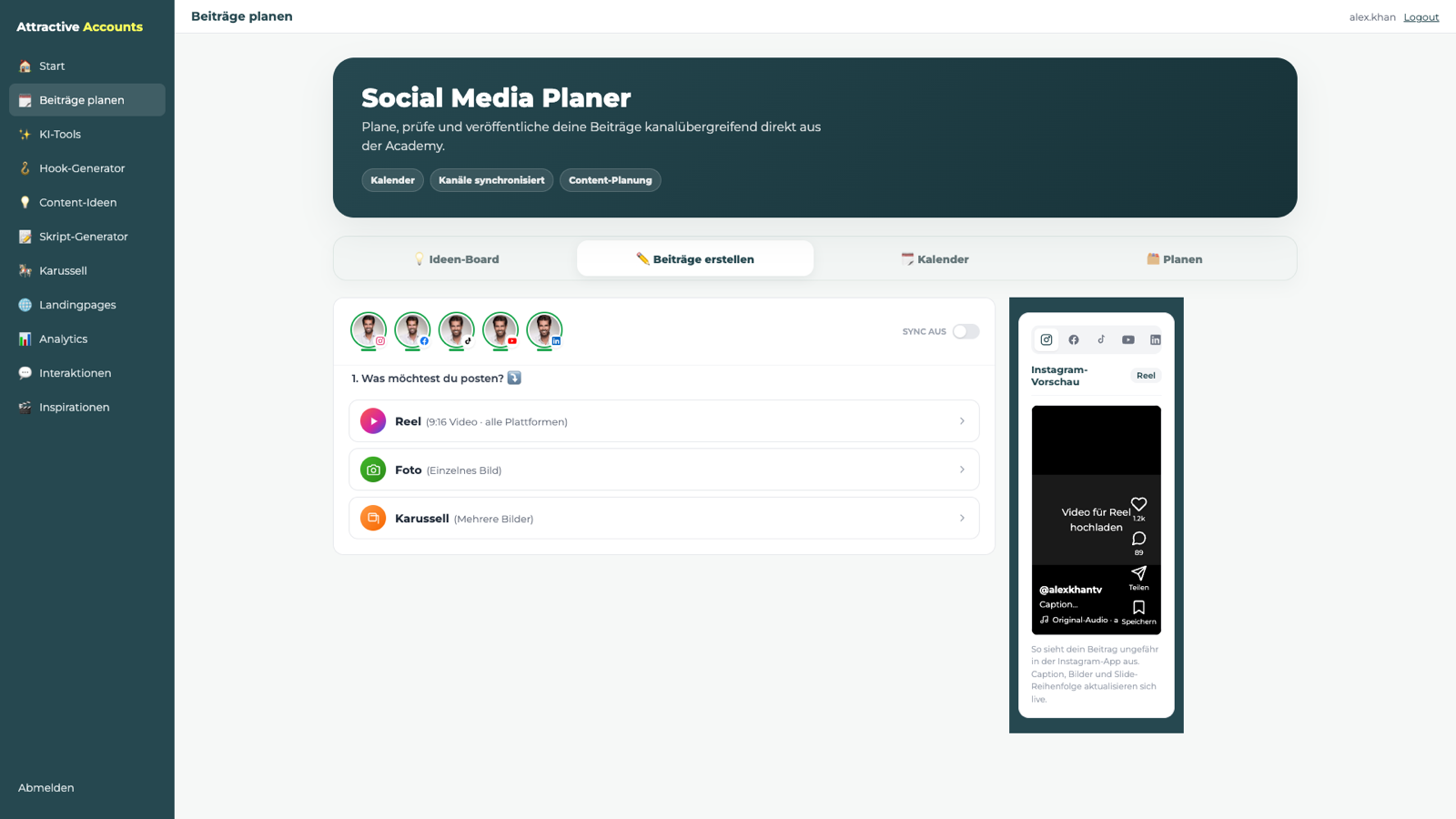 Attractive Accounts: Beiträge planen